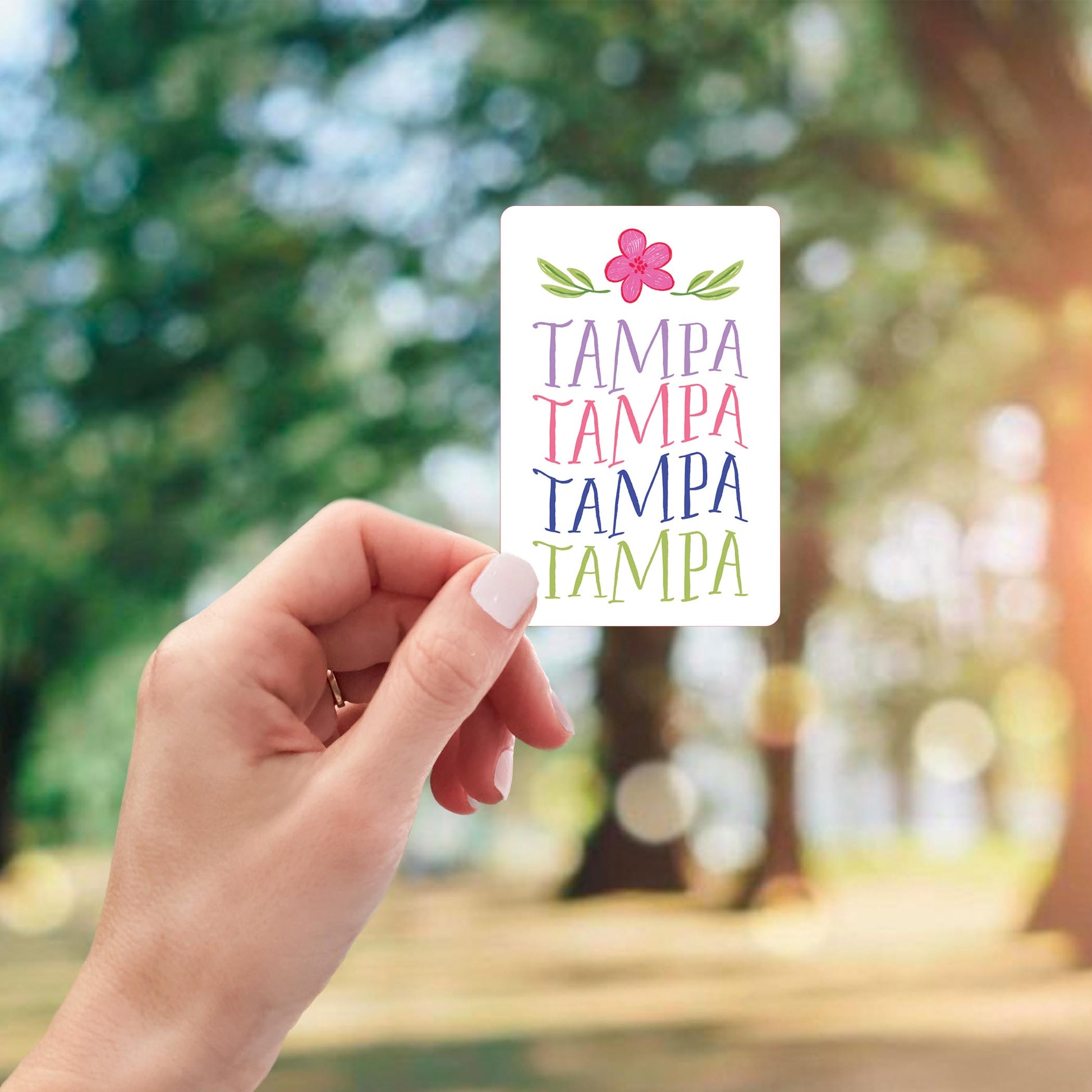 Vinyl Magnet-Flower Wave City & State -1