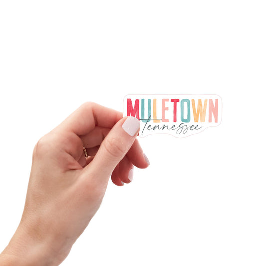 Vinyl Magnet-Watercolor City Muletown Tennessee -0