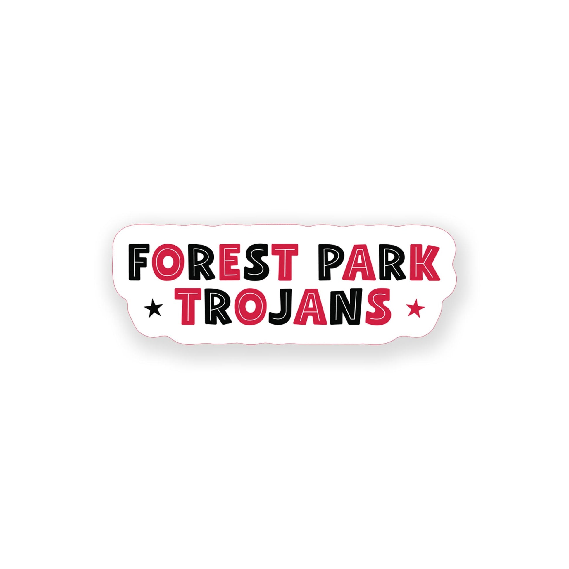 Vinyl Magnet-Game Day Stars Forest Park Trojans -0