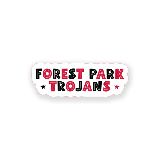 Vinyl Magnet-Game Day Stars Forest Park Trojans -0