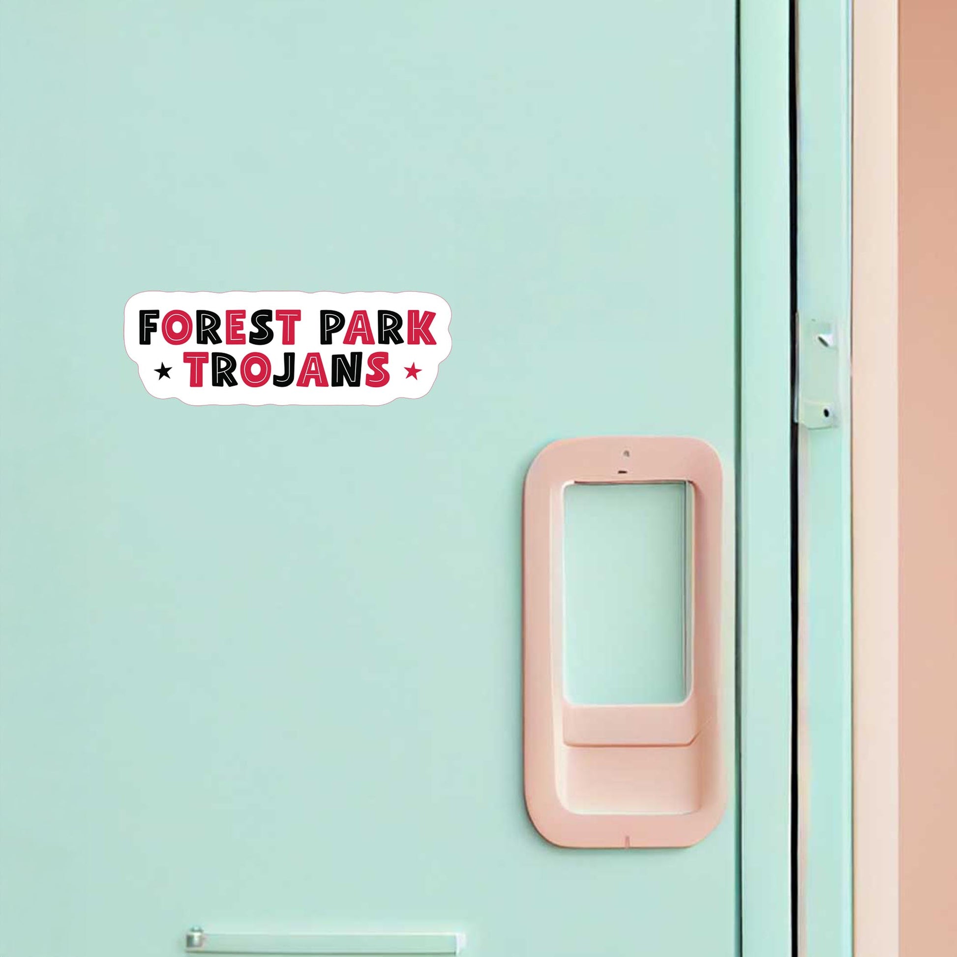 Vinyl Magnet-Game Day Stars Forest Park Trojans -1