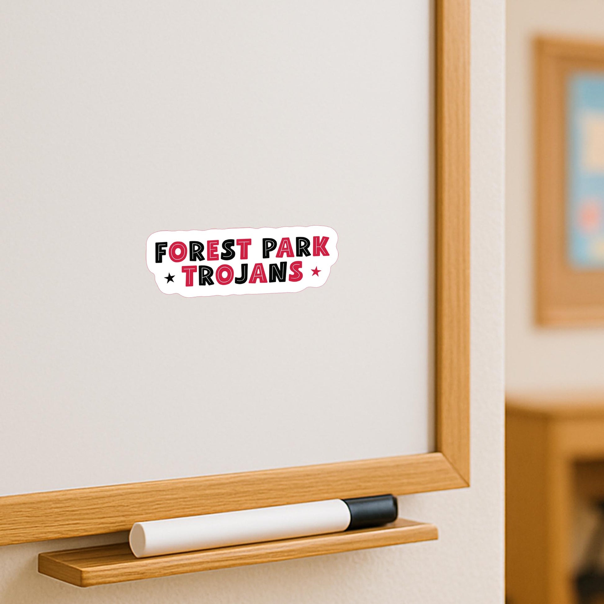 Vinyl Magnet-Game Day Stars Forest Park Trojans -3