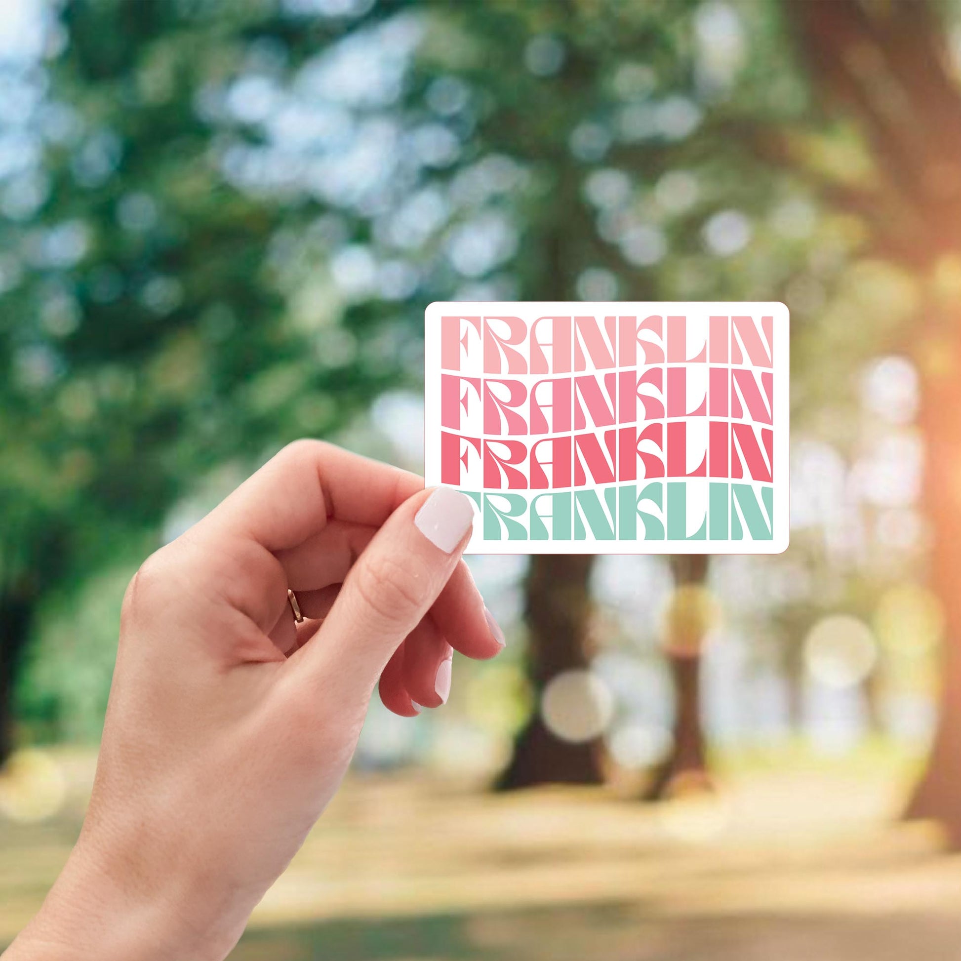 Vinyl Magnet-Retro Wave Franklin Kentucky -1