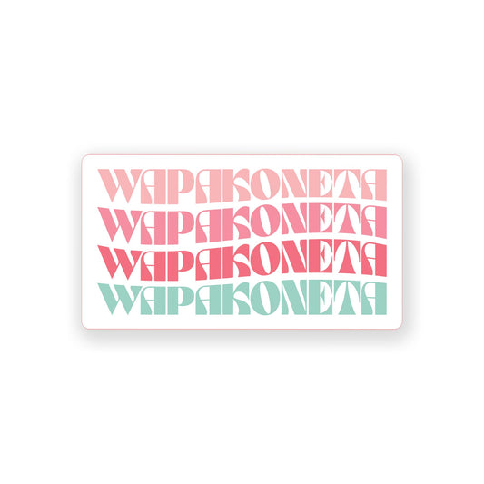 Vinyl Magnet-Retro Wave Wapakoneta Ohio -0