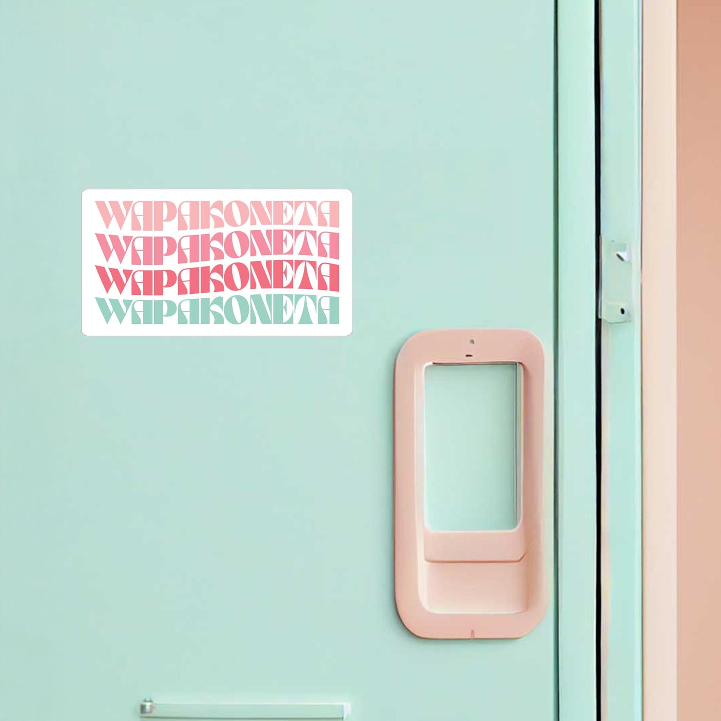 Vinyl Magnet-Retro Wave Wapakoneta Ohio -1