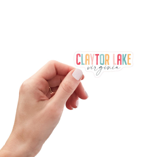 Vinyl Magnet-Watercolor City Claytor Lake Virginia -0