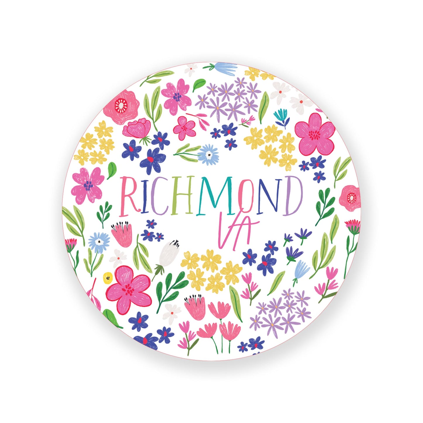 Vinyl Magnet-Flower Confetti Richmond Virginia -0