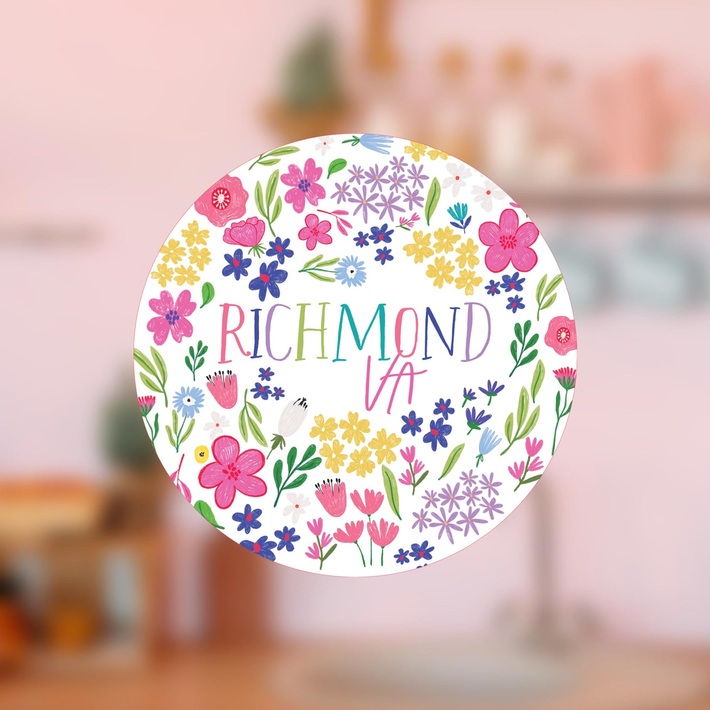 Vinyl Magnet-Flower Confetti Richmond Virginia -4