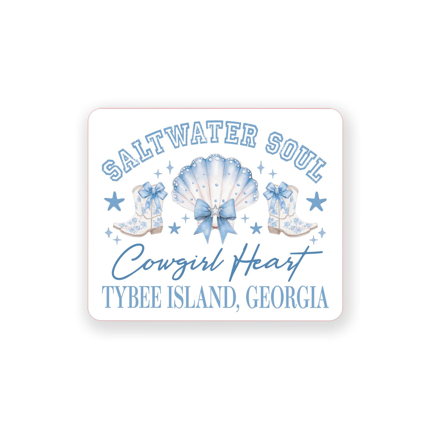 Vinyl Magnet-Love+Local Coastal Cowgirl -0