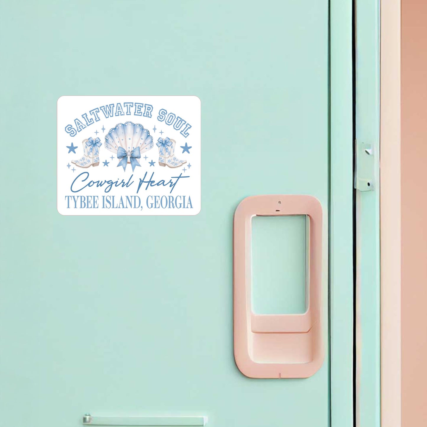 Vinyl Magnet-Love+Local Coastal Cowgirl -1