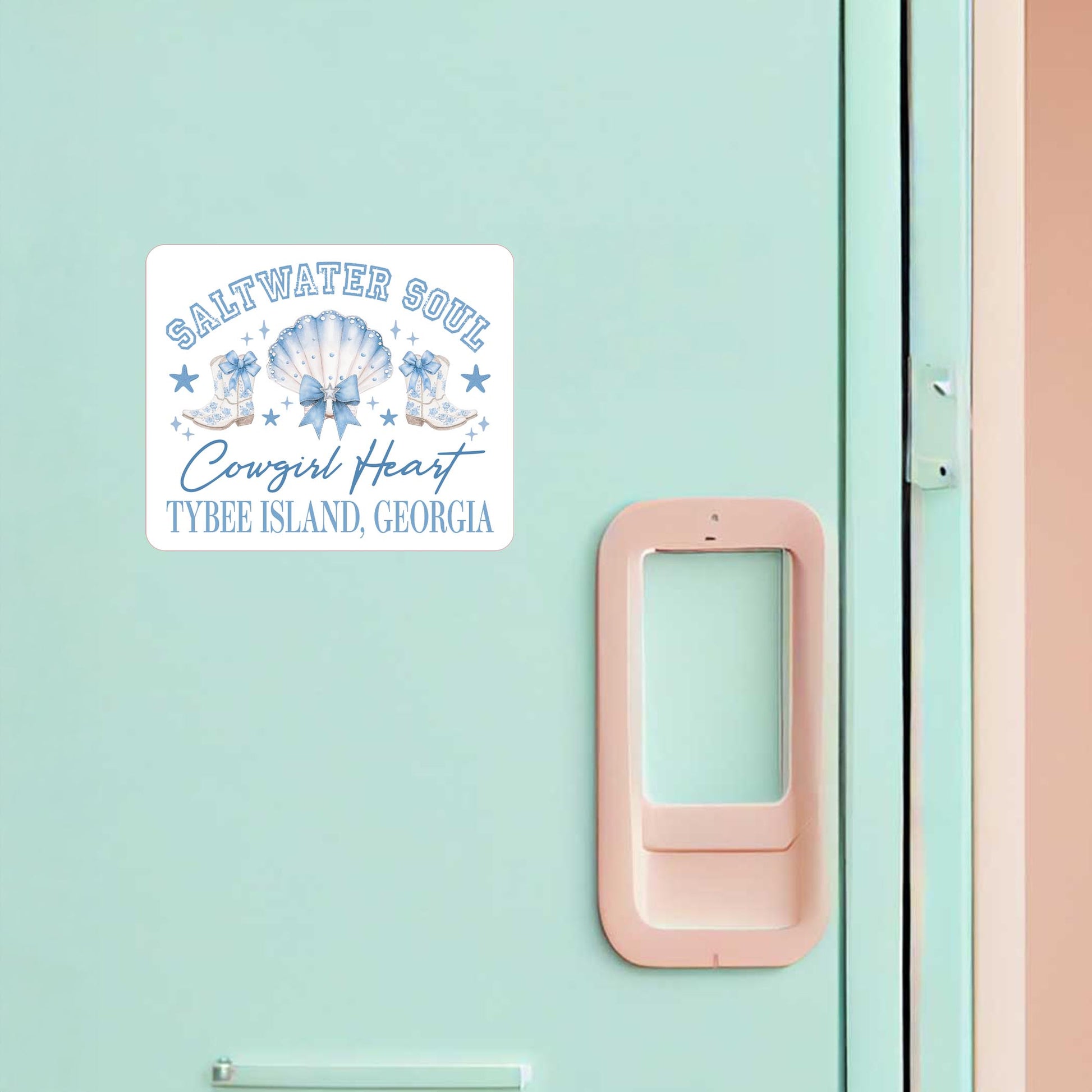 Vinyl Magnet-Love+Local Coastal Cowgirl -1