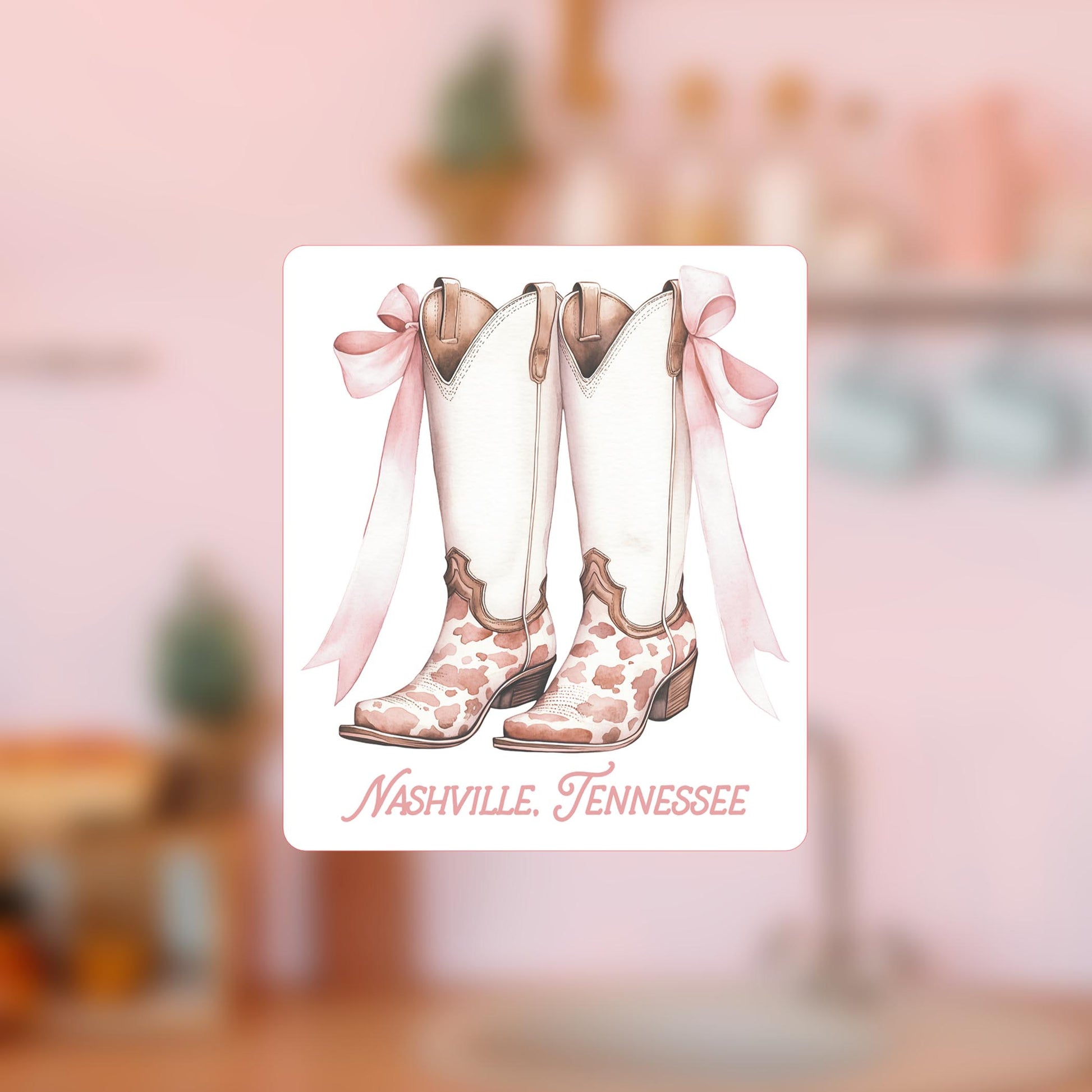 Vinyl Magnet-Love+Local Coquette Cowgirl Boots -4