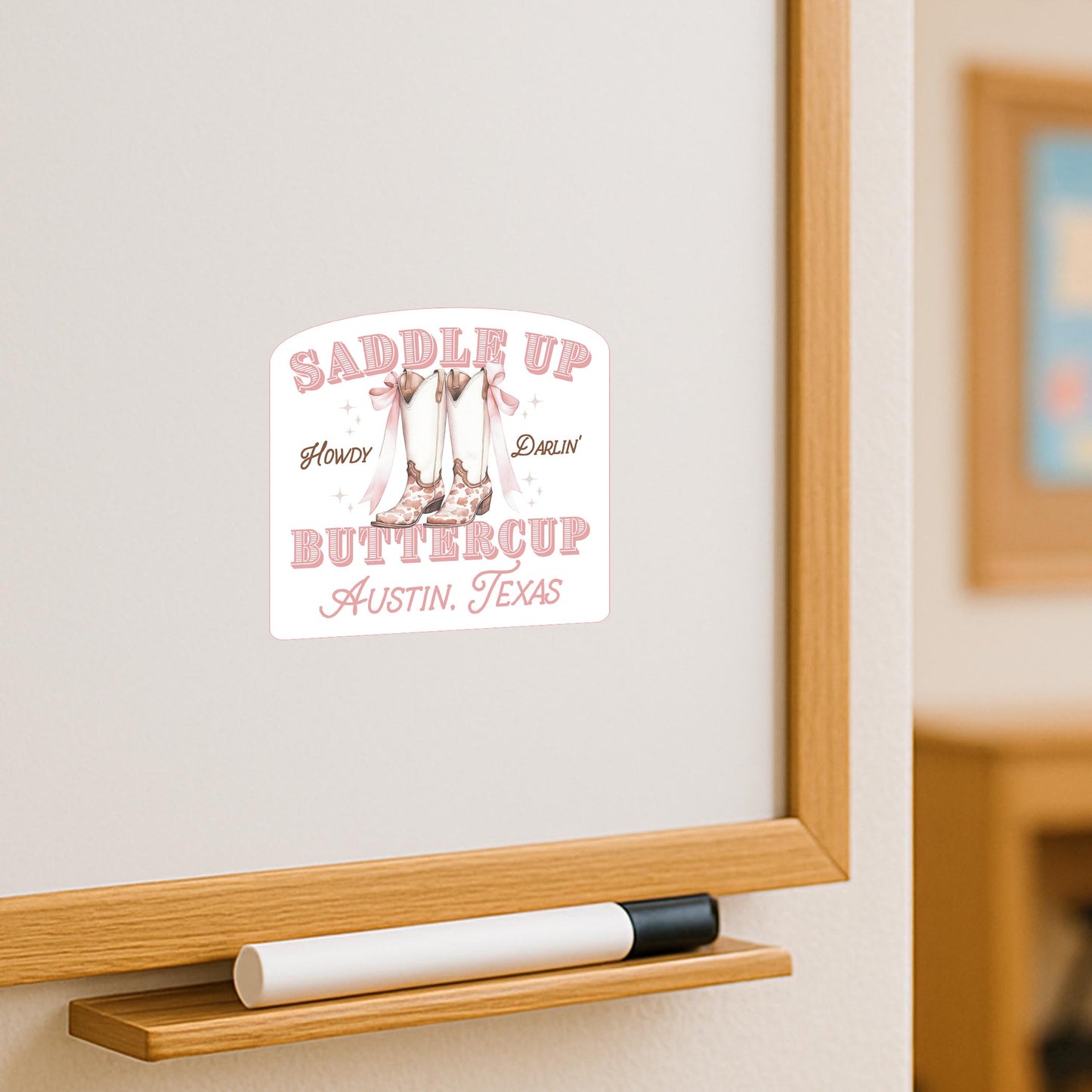 Vinyl Magnet-Love+Local Coquette Cowgirl Saddle Up -3