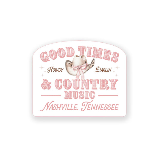 Vinyl Magnet-Love+Local Coquette Cowgirl Good Times -0