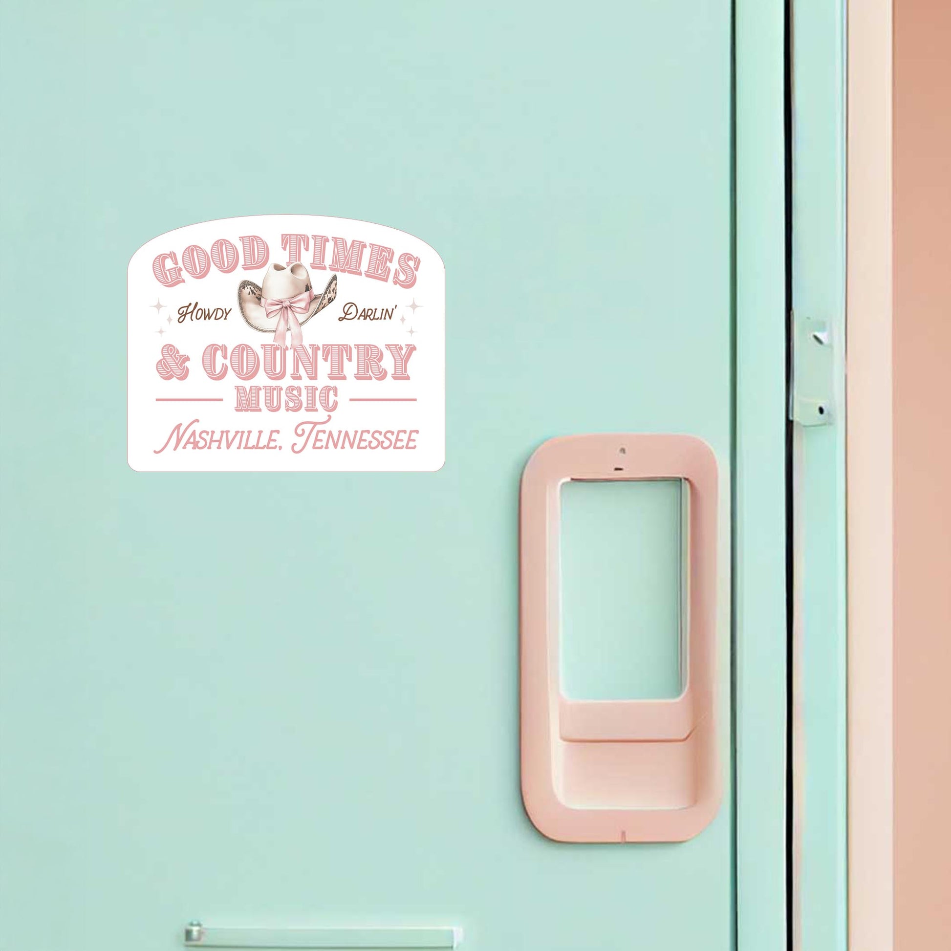 Vinyl Magnet-Love+Local Coquette Cowgirl Good Times -1