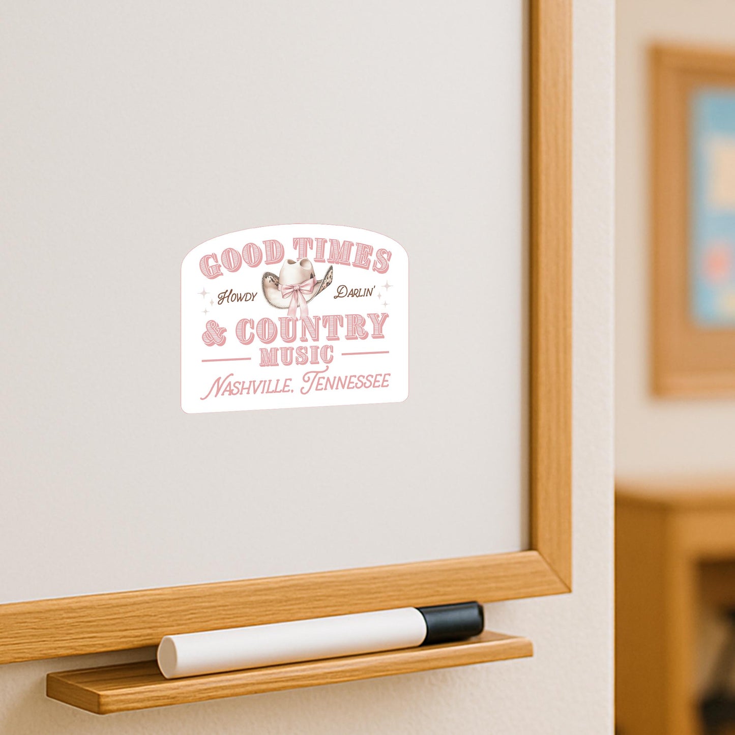 Vinyl Magnet-Love+Local Coquette Cowgirl Good Times -3