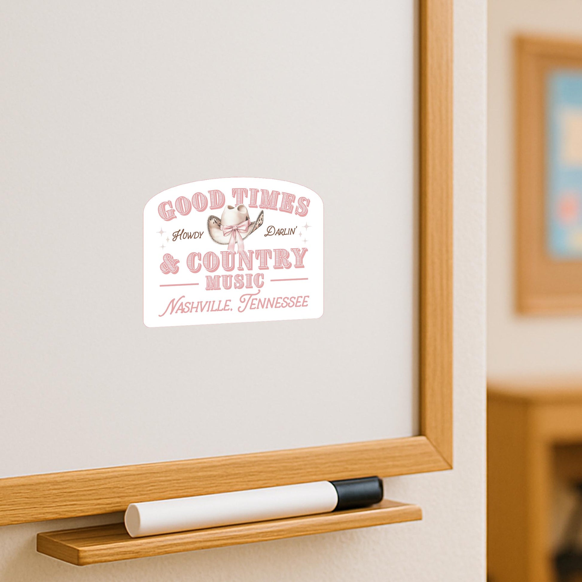 Vinyl Magnet-Love+Local Coquette Cowgirl Good Times -3