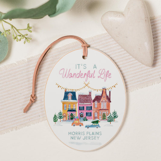 Oval Ornament-It's A Wonderful Life Morris Plains New Jersey -0