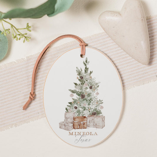 Oval Ornament-Crystal Cottage Tree Mineola Texas