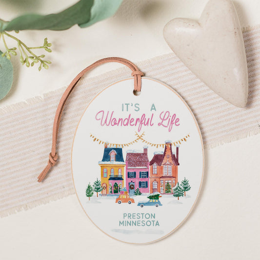 Oval Ornament-It's A Wonderful Life Preston Minnesota -0