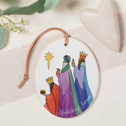Oval Ornament-Royal Wise Men Middlebury Indiana -0