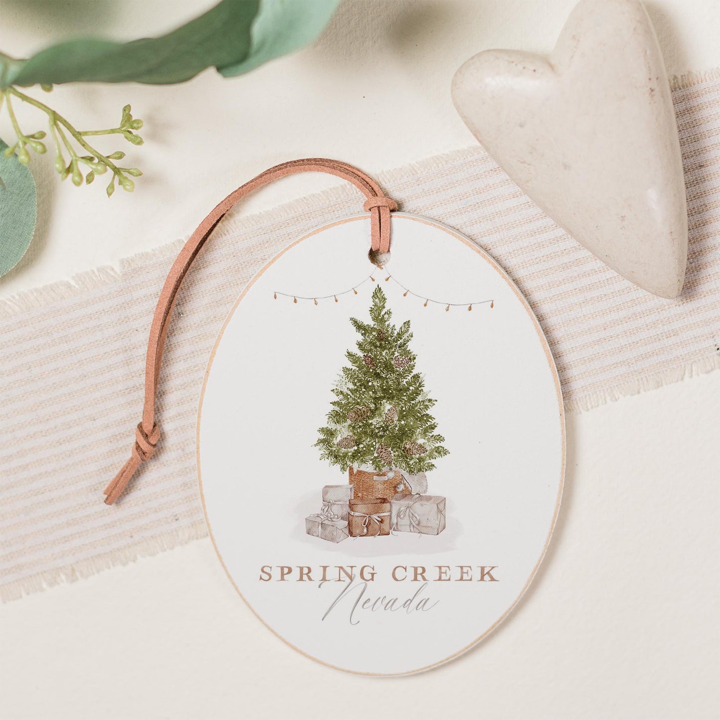 Oval Ornament-Cottage Tree Spring Creek Nevada -0