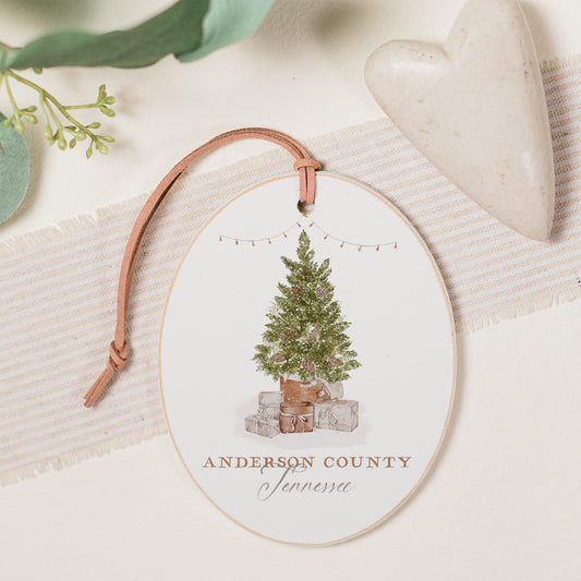 Oval Ornament-Cottage Tree Anderson County Tennessee -0