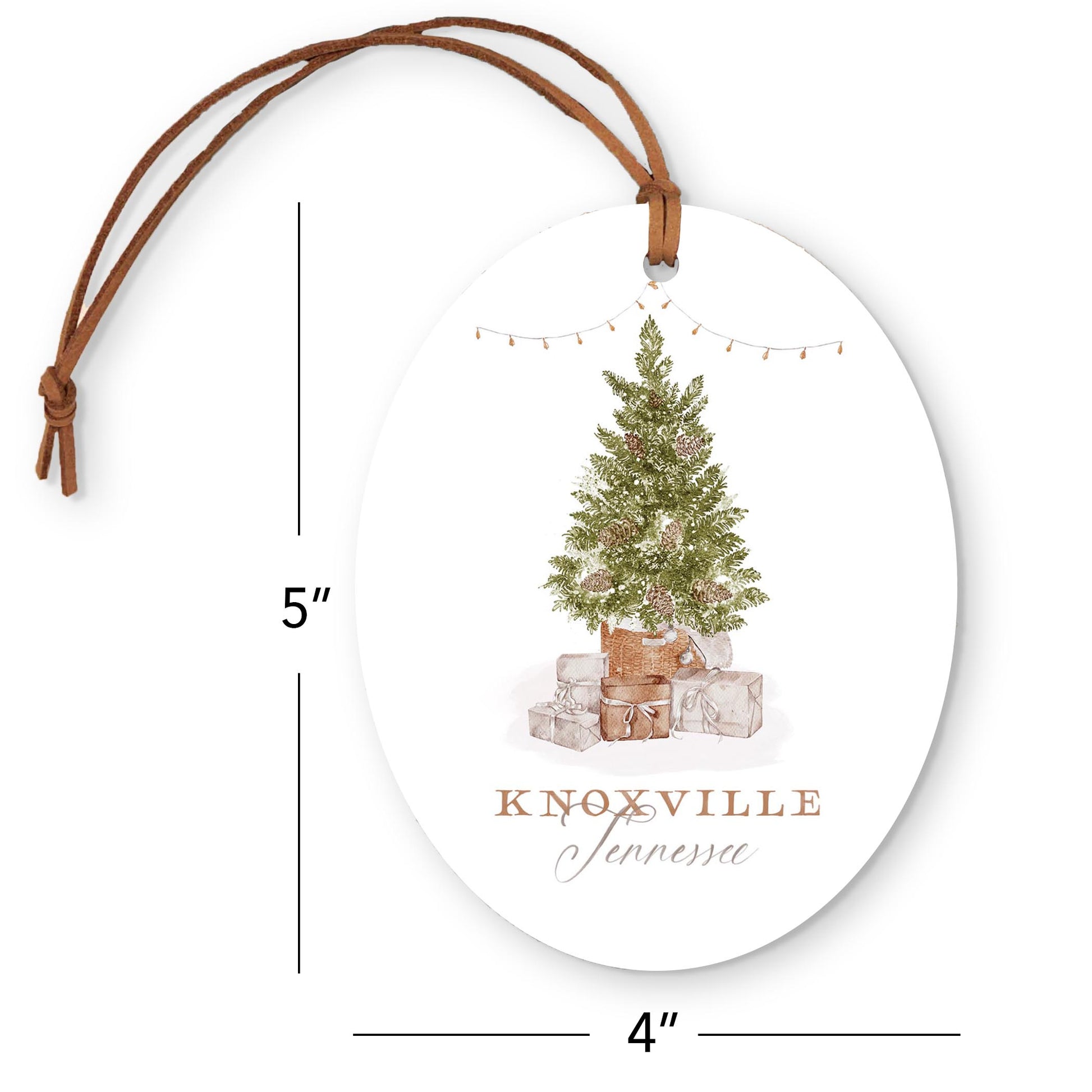 Oval Ornament-Cottage Tree Knoxville Tennessee -3