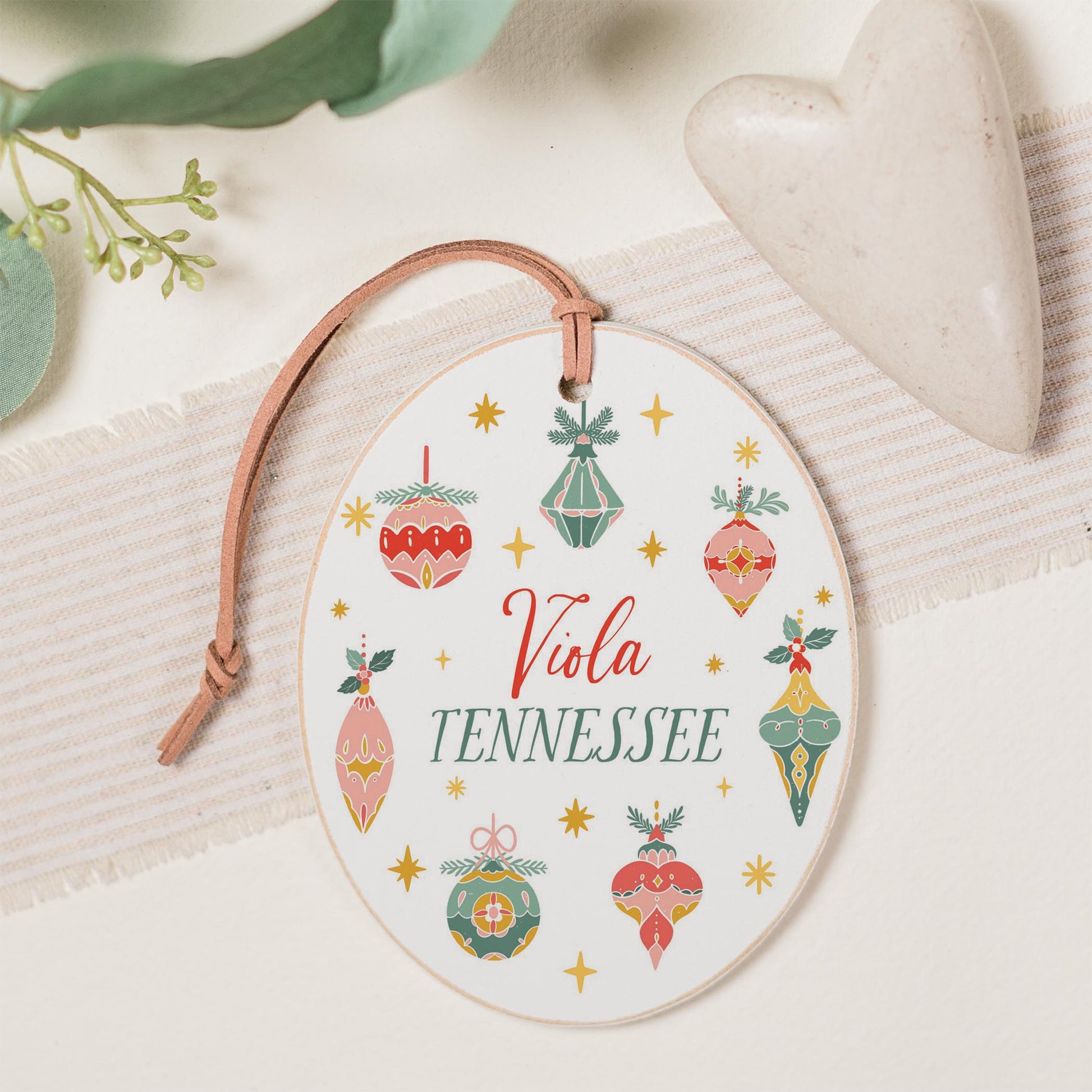 Oval Ornament-Ornament Gems Viola Tennessee -0