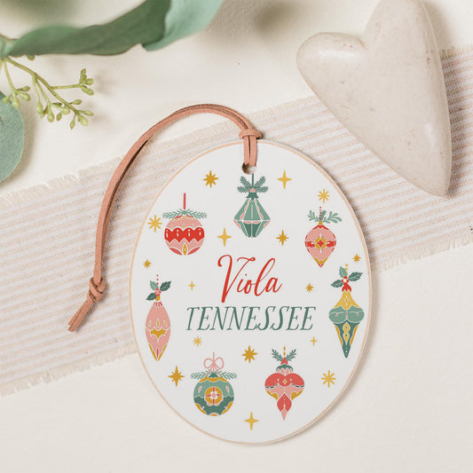 Oval Ornament-Ornament Gems Viola Tennessee -0