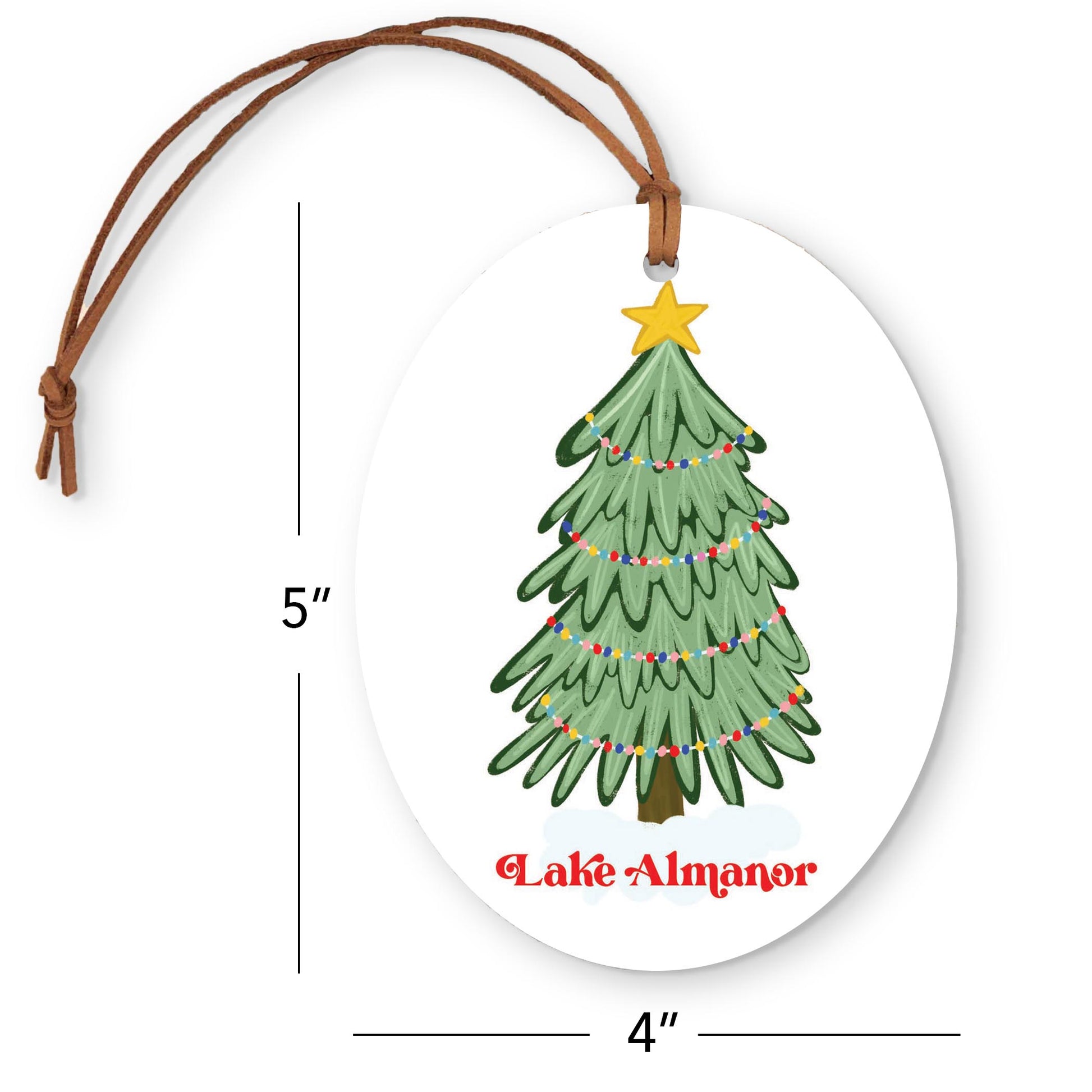 Oval Ornament-Gumdrop Tree Lake Almanor -3