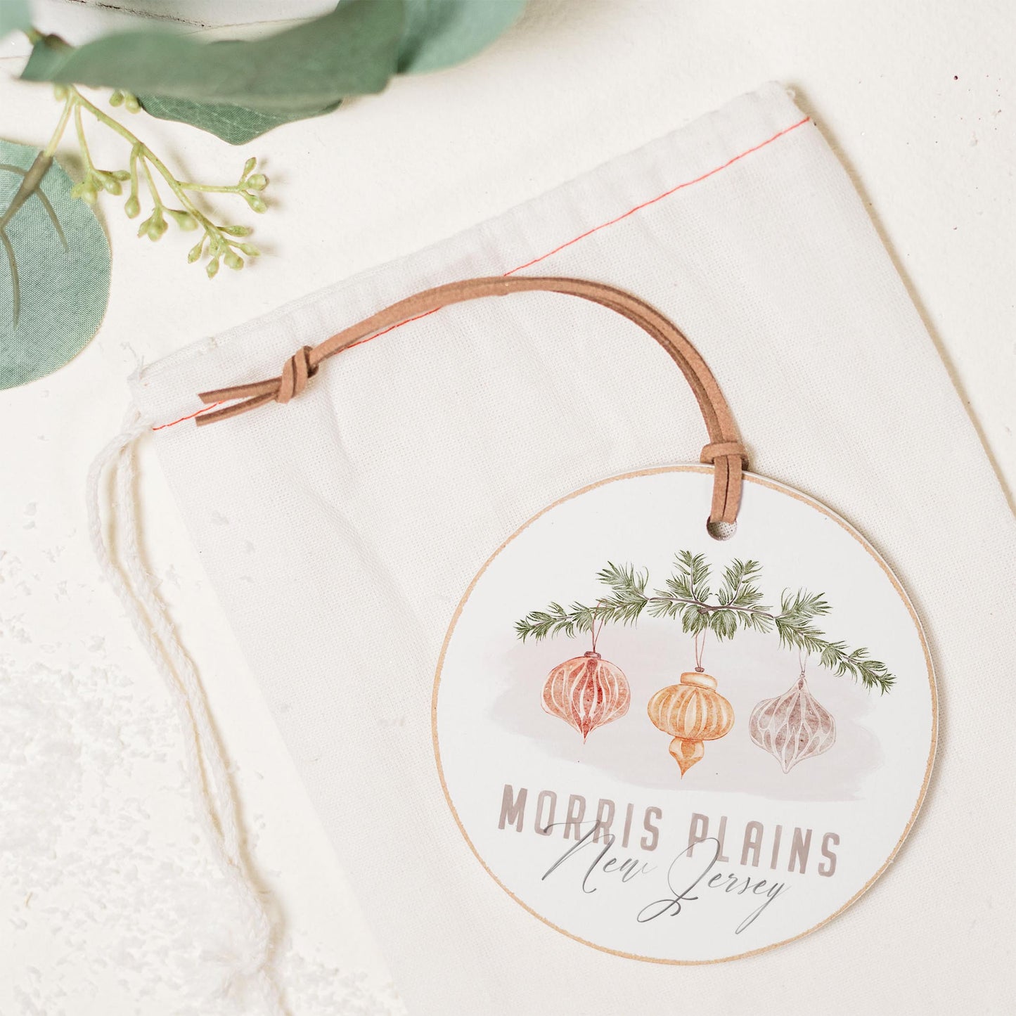 4" Round Ornament-Ornaments Morris Plains New Jersey -1