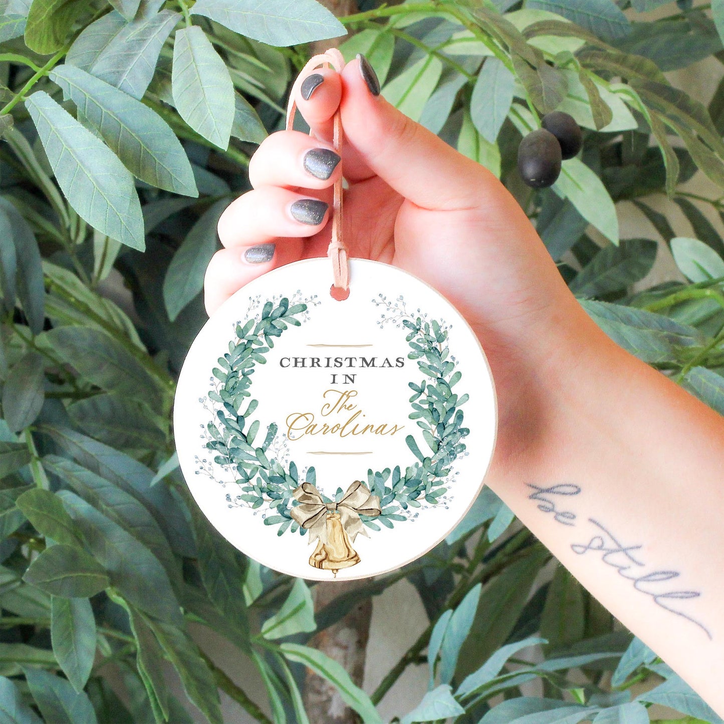 4" Round Ornament-Wreath Fort Mill South Carolina