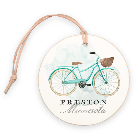 4" Round Ornament-Bike Preston Minnesota -0