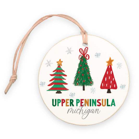 4" Round Ornament-Whimsy Wonder Traditional Upper Peninsula Michigan -0