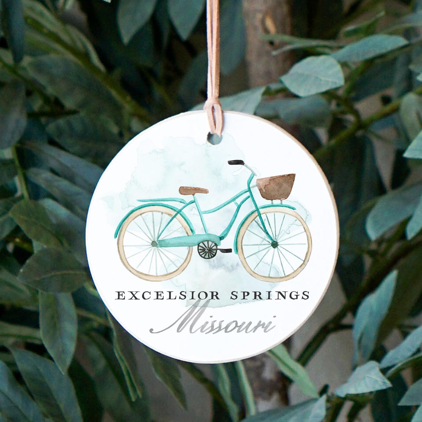 4" Round Ornament-Bike Excelsior Springs Missouri -2