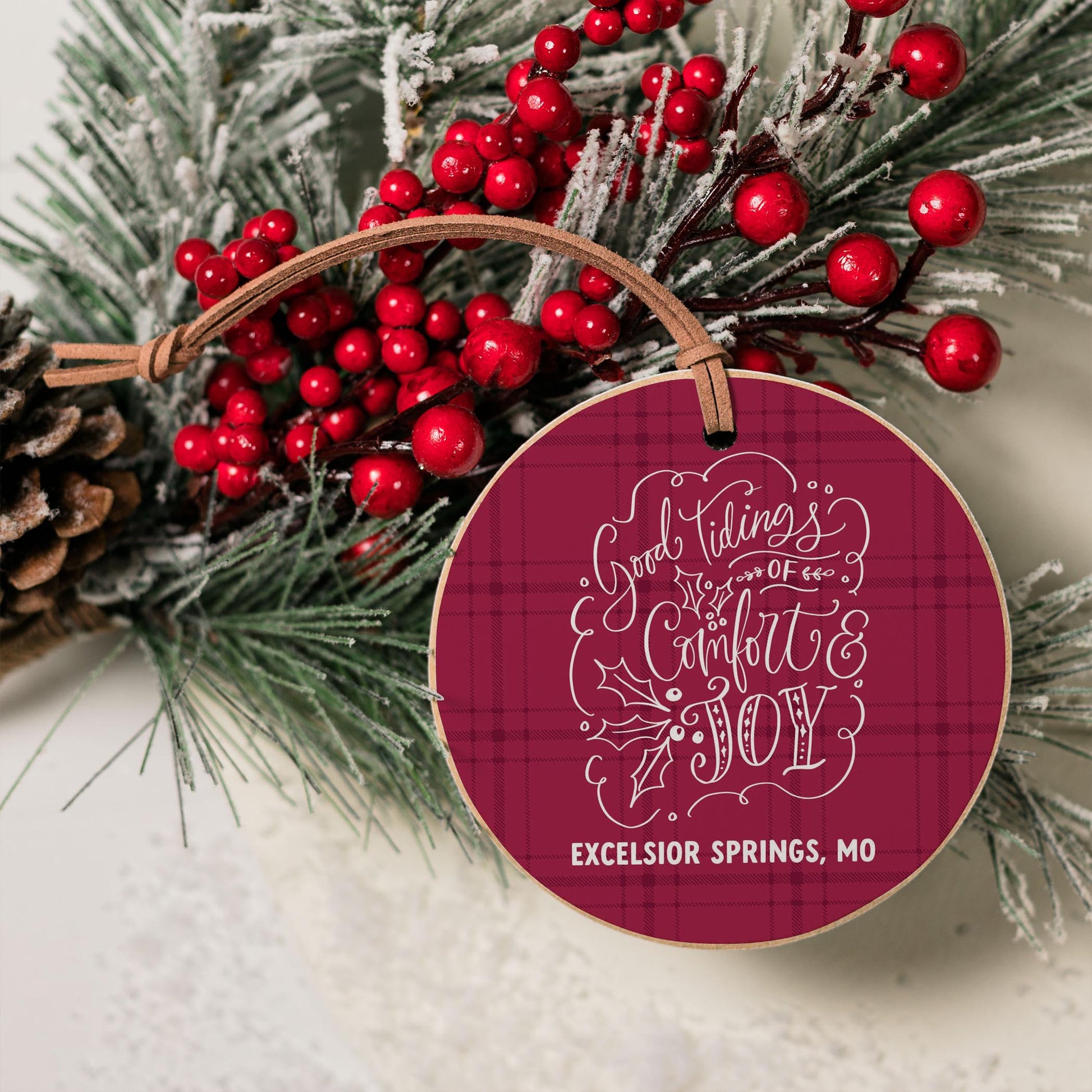 4" Round Ornament-Winterberry Excelsior Springs Missouri -3