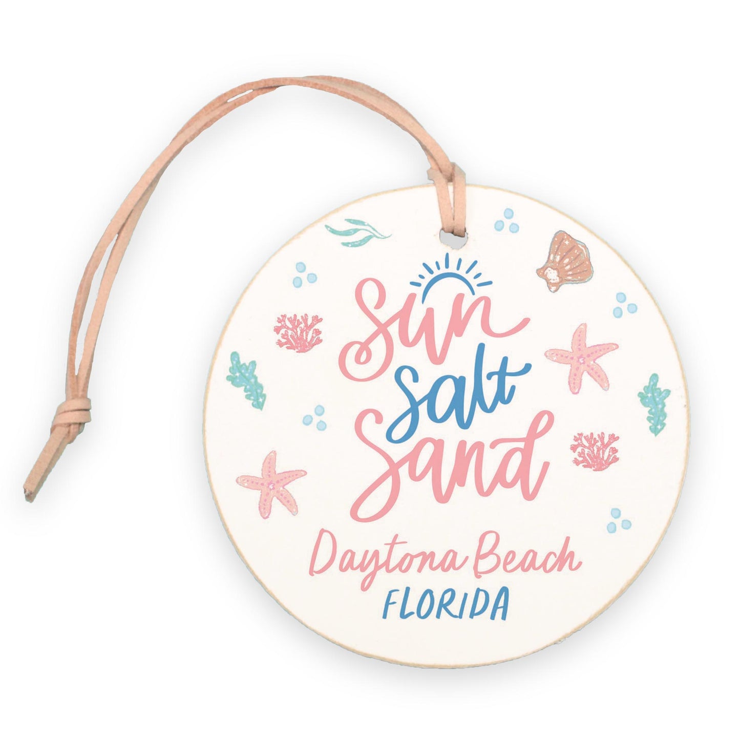 4" Round Ornament-City & State Coastal Sea Turtles -0