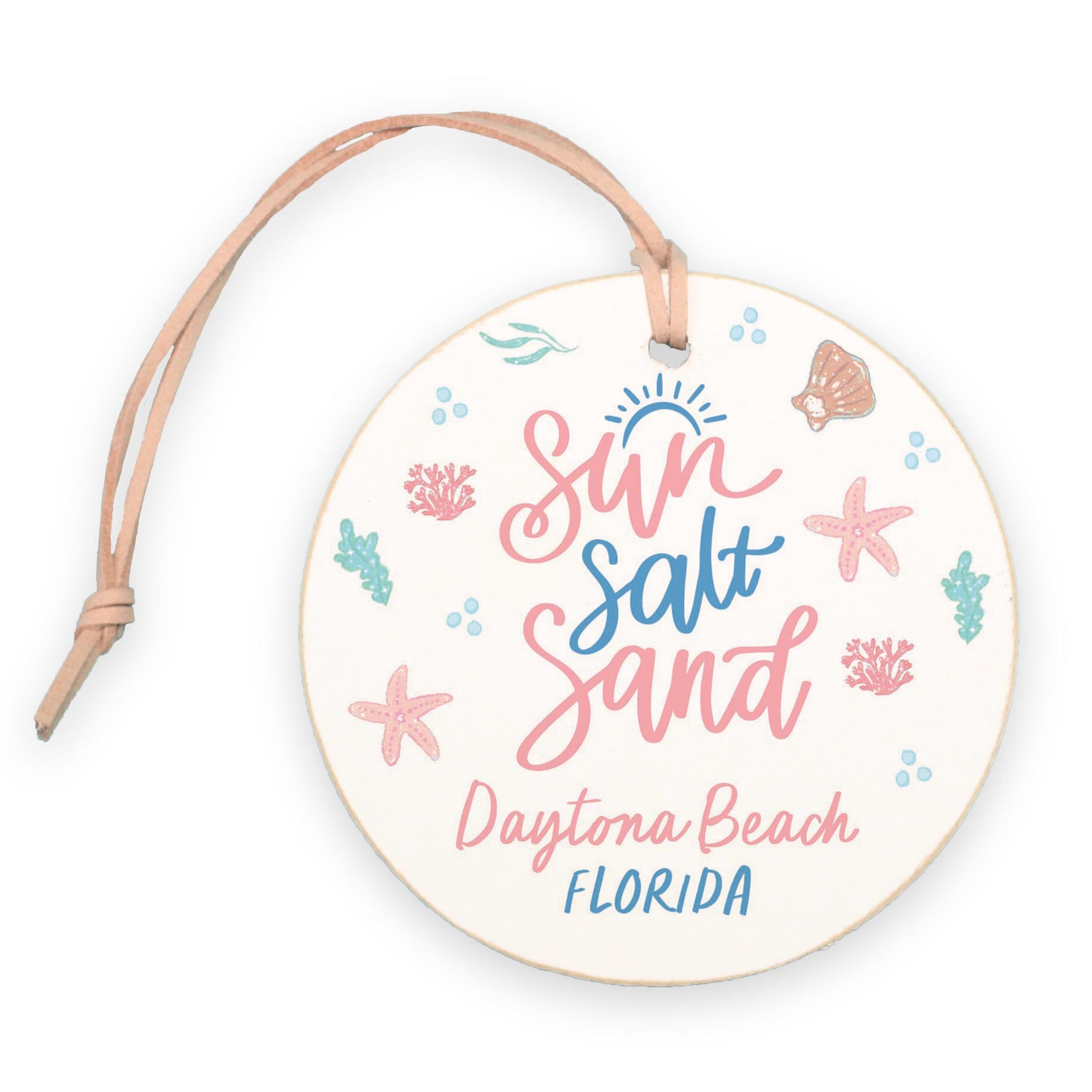 4" Round Ornament-City & State Coastal Sea Turtles -0