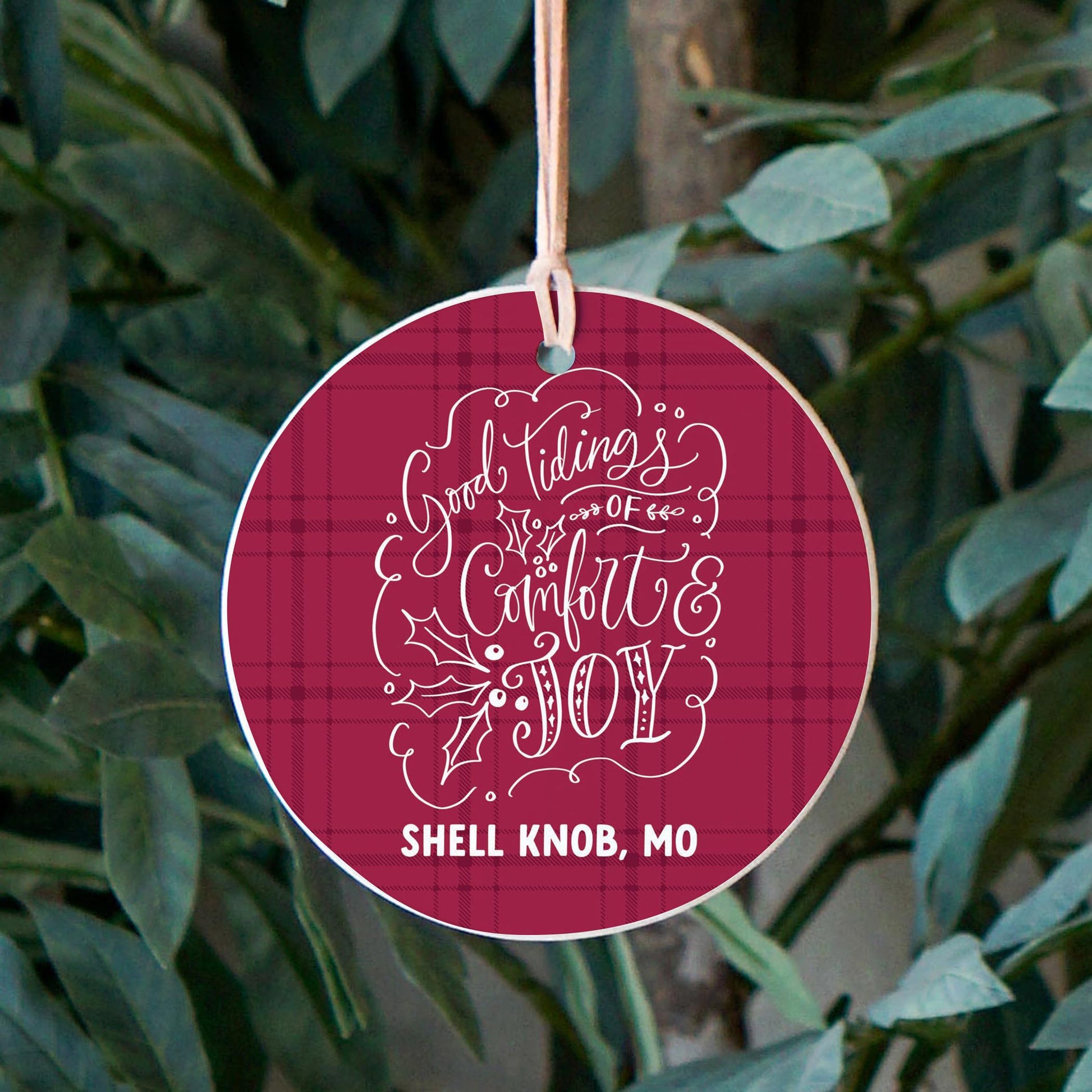 4" Round Ornament-Winterberry Shell Knob Missouri -2