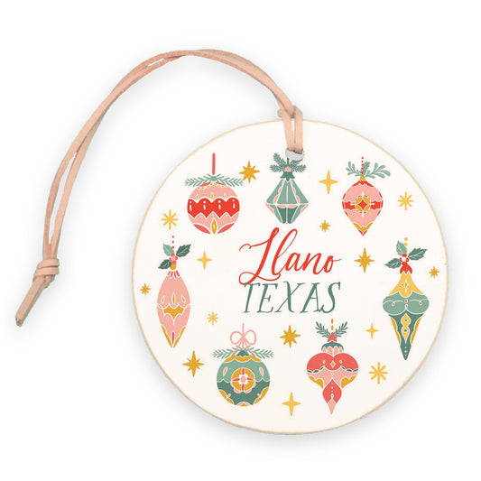 4" Round Ornament-Ornament Gems Llano Texas