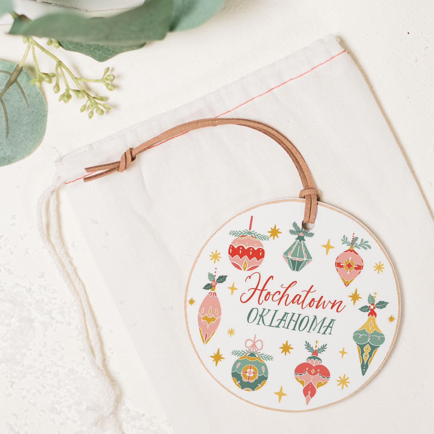 4" Round Ornament-Ornament Gems Hochatown Oklahoma -1