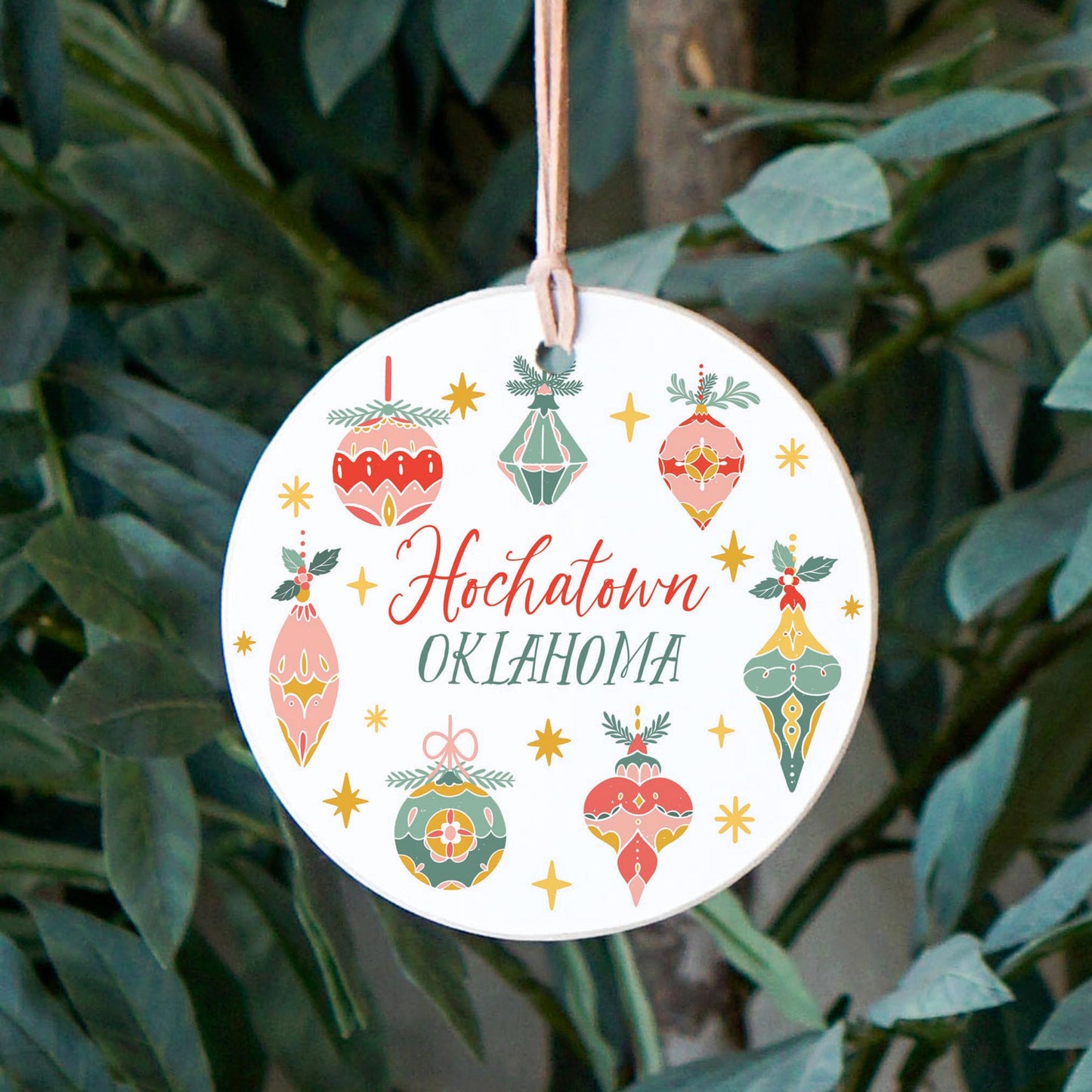 4" Round Ornament-Ornament Gems Hochatown Oklahoma -2