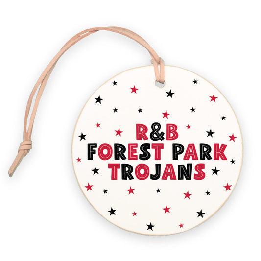 4" Round Ornament-Game Day Stars R&B Forest Park Trojans -0