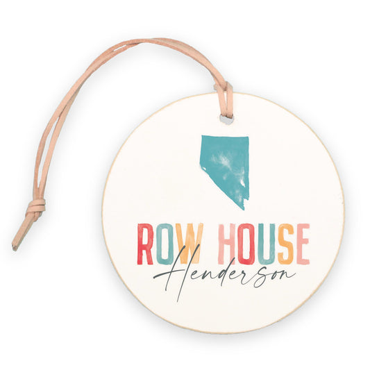 4" Round Ornament-Watercolor City Row House Henderson -0