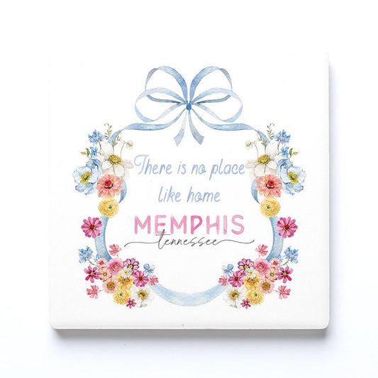 Ceramic Square Coaster-Love+Local Fantasy Garden -0