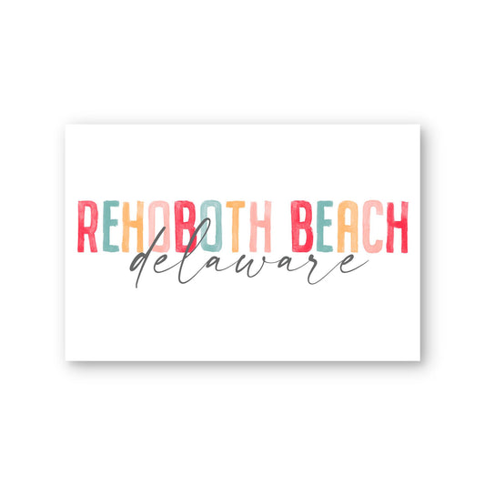 4x6 Studio Sign Horizontal-Watercolor City Rehoboth Beach -0