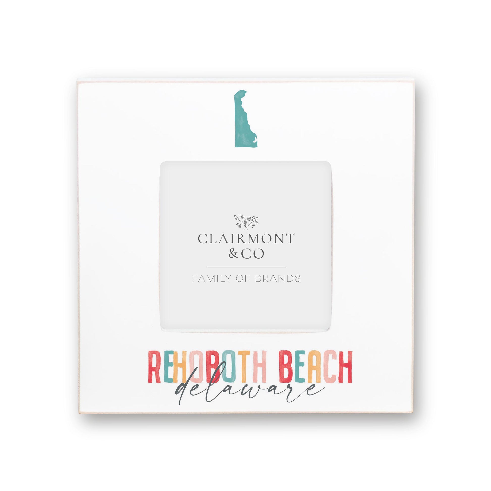 Simply Square Frame-Watercolor City Rehoboth Beach Delaware -0