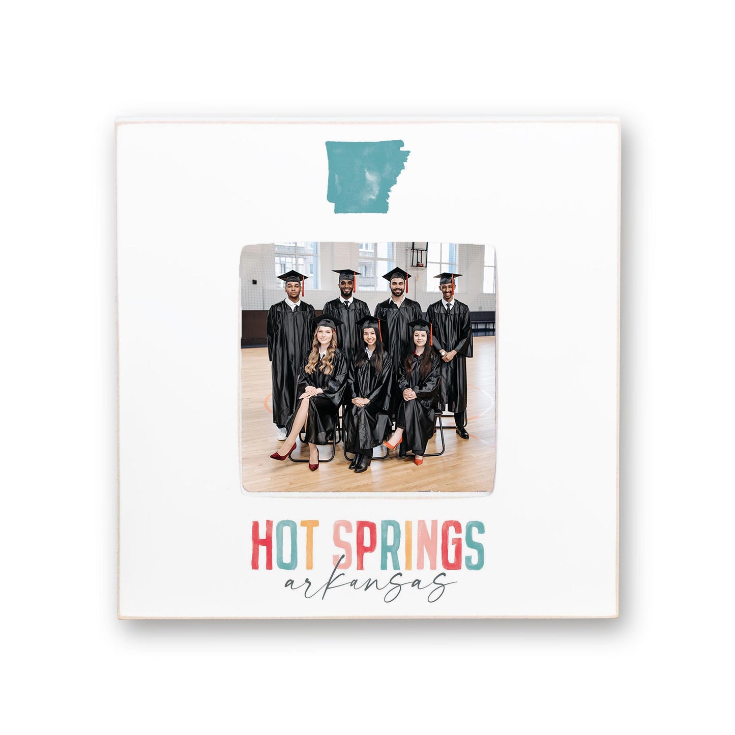 Simply Square Frame-Watercolor City Hot Springs Arkansas -0