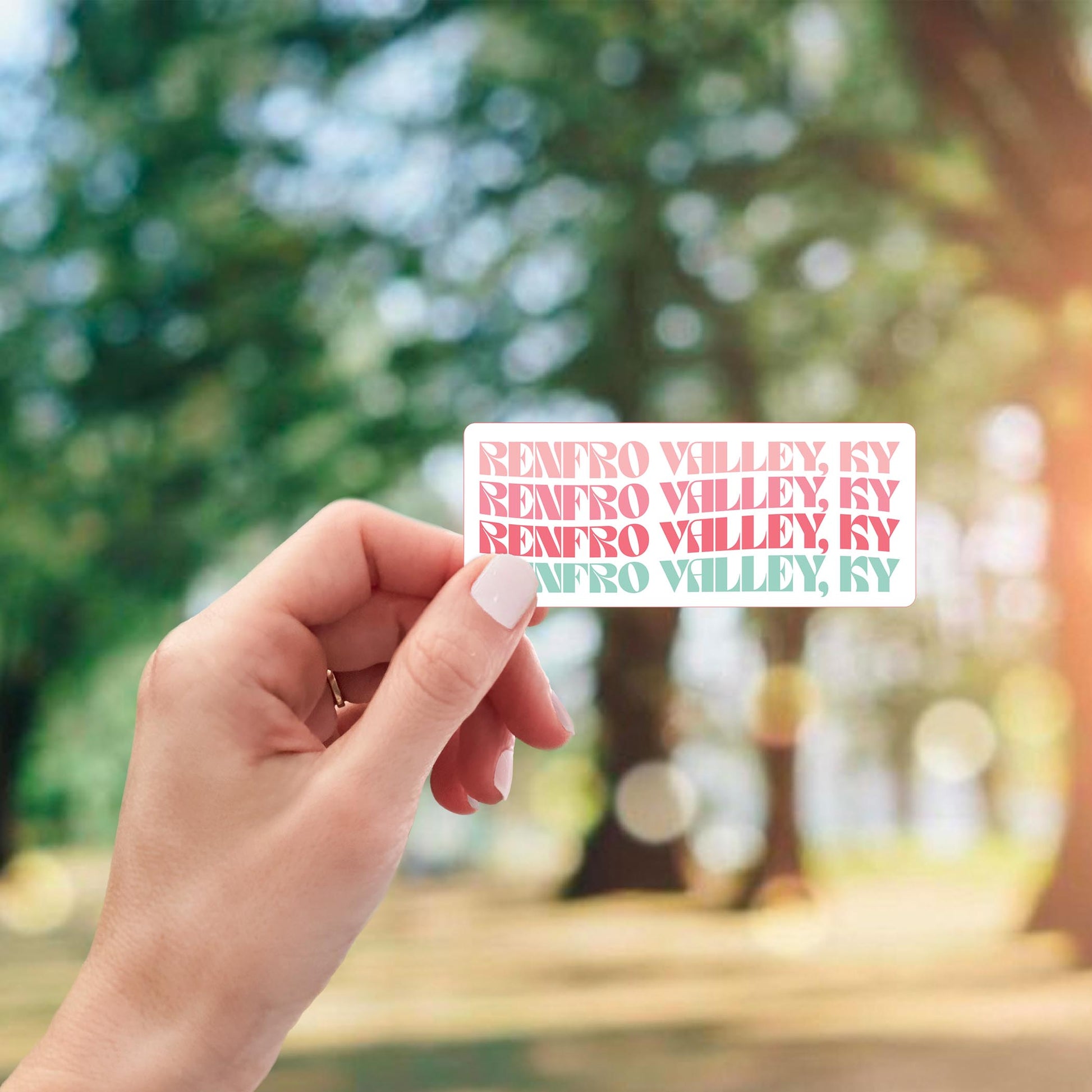 Vinyl Sticker-Retro Wave Renfro Valley Kentucky -2